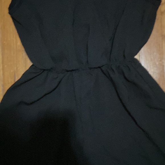 Black Lace Romper with Wrap V-Neckline - Picture 5 of 5